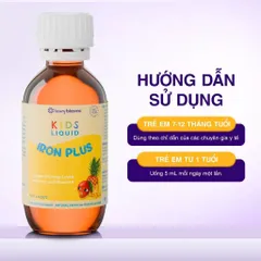 TPBVSK Henry Blooms Kids Liquid Iron Plus giúp bổ sung Sắt và Vitamin B6, B9, B12 100ml HB0028