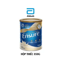 Sữa bột Ensure của Úc giàu dinh fưỡng 850g có thể thay thế 1 bữa ăn nhẹ