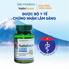 TPCN NattoEnzym 1000 Hỗ trợ giảm nguy cơ hình thành huyết khối, giảm nguy cơ tắc nghẽn mạch máu - Chính hãng DHG Pharma