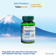 TPCN NattoEnzym 1000 Hỗ trợ giảm nguy cơ hình thành huyết khối, giảm nguy cơ tắc nghẽn mạch máu - Chính hãng DHG Pharma