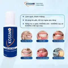 Combo 2 chai nước súc miệng Kossmo làm sạch, giúp kháng khuẩn, hỗ trợ ngừa sâu răng, viêm lợi, loét miệng