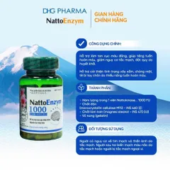 TPCN NattoEnzym 1000 Hỗ trợ giảm nguy cơ hình thành huyết khối, giảm nguy cơ tắc nghẽn mạch máu - Chính hãng DHG Pharma