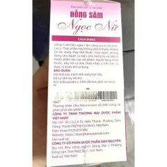 Hồng sâm ngọc nữ hương Nắng Xuân bổ thận nữ dưỡng thận, nám da, sạm da ích huyết, tăng cường nội tiết tố nữ kinh nguyệt