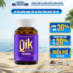 Viên Uống Qik Hair Kích Thích Mọc Tóc Cho Nữ Giúp Tóc Chắc Khỏe Chiết Xuất Từ Thiên Nhiên Chính Hãng