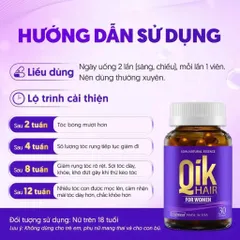 Viên Uống Qik Hair Kích Thích Mọc Tóc Cho Nữ Giúp Tóc Chắc Khỏe Chiết Xuất Từ Thiên Nhiên Chính Hãng