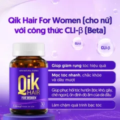 Viên Uống Qik Hair Kích Thích Mọc Tóc Cho Nữ Giúp Tóc Chắc Khỏe Chiết Xuất Từ Thiên Nhiên Chính Hãng