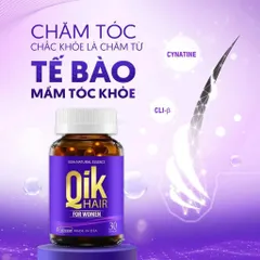 Viên Uống Qik Hair Kích Thích Mọc Tóc Cho Nữ Giúp Tóc Chắc Khỏe Chiết Xuất Từ Thiên Nhiên Chính Hãng