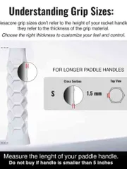 Quấn Cốt Vợt Pickleball Hesacore Elongated Chính Hãng | Original Grip – Giảm Rung, Tăng Độ Bám, Êm Tay
