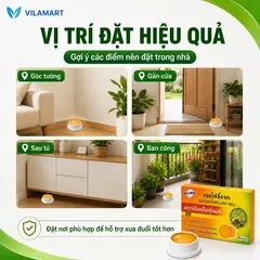 Viên Xua Đuổi Thằn Lằn, Thạch Sùng, Tắc Kè KILLMISE Thái Lan – Hộp 8 Viên, Tiện Dùng Trong Nhà