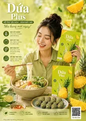 DỨA PLUS Hỗ Trợ Tiêu Hóa, Giảm Thèm Ăn, Giảm Cân