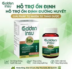 ✅ Golden Insu Hộp 30 Viên [Chính Hãng Cao Cấp] ✅ Viên uống tiểu đường hạ an đường huyết chống biến chứng tiểu đường