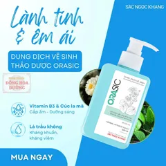 Dung Dịch Vệ Sinh Phụ Nữ Orasic (Chai 200ml) Làm sạch dịu nhẹ, khử mùi, dưỡng ẩm, giảm khô rát, chăm sóc vùng kín