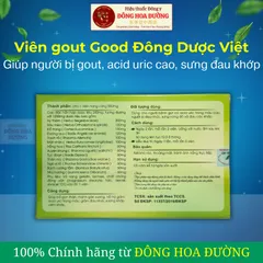 Viên uống gout GOOD ĐÔNG DƯỢC VIỆT (hộp 30 viên) - Giảm acid uric trong máu, người bị gout sưng nóng đỏ đau khớp