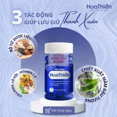 Viên uống Hoa Thiên (Hộp 30 viên) Đẹp da sáng mịn, bổ sung Collagen, giảm khô sạm, ngừa lão hóa, hỗ trợ tóc móng khỏe