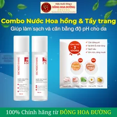 Combo Nước Tẩy Trang + Nước Hoa Hồng Thảo Dược Sắc Ngọc Khang (145ml + 145ml) Làm sạch sâu, cân bằng da, dưỡng ẩm