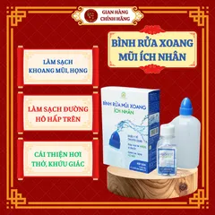 BÌNH XỊT RỬA XOANG MŨI ÍCH NHÂN (01 bình + 30 viên muối y tế) - Giúp làm sạch khoang mũi, họng, đường hô hấp trên - ĐHĐ