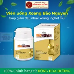 Viên uống Xoang Bảo Nguyên (Hộp 50 viên) Hỗ trợ thông mũi, hỗ trợ giảm ngạt mũi, hỗ trợ giảm chảy nước mũi