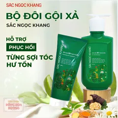 Combo Dầu Gội + Dầu Xả 26 Thảo Dược Sắc Ngọc Khang (350g + 200g) Giảm gãy rụng, tóc chắc khỏe, mềm mượt, sạch gàu