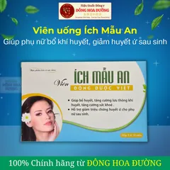 Viên uống Ích Mẫu An Đông Dược Việt (Hộp 30 viên) Hỗ trợ điều hòa kinh nguyệt, giảm đau bụng kinh, lưu thông khí huyết