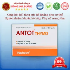 ANTOT THYMO TRAPHACO (hộp 20 ống) - Giúp tăng cường sức đề kháng cho người gầy yếu, trẻ em chậm phát triển