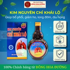 KIM NGUYÊN CHỈ KHÁI LỘ (chai 300ml) - Giúp bổ phổi, giảm ho và đau rát họng; Người viêm họng, cảm lạnh - ĐÔNG HOA ĐƯỜNG