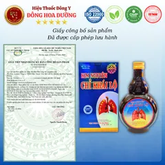 KIM NGUYÊN CHỈ KHÁI LỘ (chai 300ml) - Giúp bổ phổi, giảm ho và đau rát họng; Người viêm họng, cảm lạnh - ĐÔNG HOA ĐƯỜNG