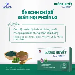 Viên uống Đường Huyết Tâm Bình (Hộp 40 viên) Hỗ trợ ổn định đường huyết, giảm mệt mỏi, tăng cường sức khỏe