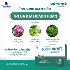 Viên uống Đường Huyết Tâm Bình (Hộp 40 viên) Hỗ trợ ổn định đường huyết, giảm mệt mỏi, tăng cường sức khỏe