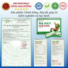 DẠ DÀY NAM DƯỢC (hộp 12 gói x 8g) - Giúp giảm ợ hơi, ợ chua, ợ nóng; Người bị viêm loét dạ dày, khó tiêu ĐÔNG HOA ĐƯỜNG