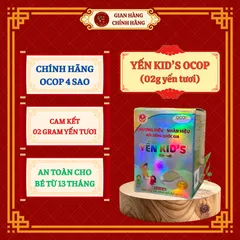 YẾN SÀO KID'S OCOP 4 SAO (hũ 70ml) - Hàm lượng 02gram yến tươi, ít đường - ĐÔNG HOA ĐƯỜNG