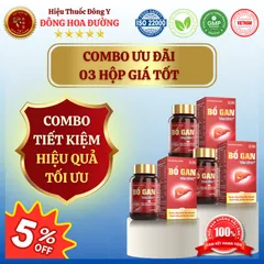 BỔ GAN TÂM BÌNH (hộp 60 viên) - Giúp bổ gan, thanh nhiệt giải độc gan; Người bị mề đay, mẩn ngứa - ĐÔNG HOA ĐƯỜNG