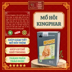 MỒ HÔI KINGPHAR (hộp 60 viên) - Giúp giảm tiết mồ hôi, đổ mồ hôi trộm; Giúp cơ thể luôn khô thoáng - ĐÔNG HOA ĐƯỜNG