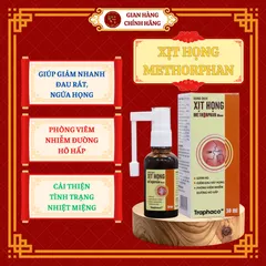 XỊT HỌNG METHORPHAN Bee (chai 30ml) - Giúp giảm nhanh đau rát họng, ngứa họng; Phòng ngừa viêm nhiễm đường hô hấp - ĐHĐ