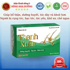 THANH XUÂN NỮ (hộp 40 viên) - Giúp bổ máu; Giảm gãy rụng tóc, bạc tóc; Người tóc yếu, khô xơ, chẻ ngọn - ĐÔNG HOA ĐƯỜNG