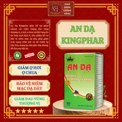 AN DẠ KINGPHAR (hộp 40 viên) - Giảm ợ hơi, ợ chua; Bảo vệ niêm mạc dạ dày; Giảm đau vùng thượng vị - ĐÔNG HOA ĐƯỜNG