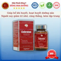 CEBRATON PREMIUM (hộp 30 viên) - Giúp tăng tuần hoàn máu não; Giảm căng thẳng thần kinh; Cải thiện giấc ngủ, thần kinh