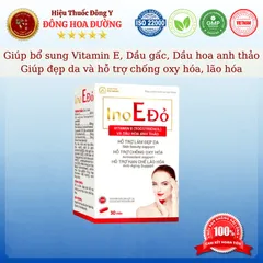 INO E ĐỎ (hộp 30 viên) - Bổ sung Vitamin E, dầu gấc, dầu hoa anh thảo giúp chống oxy hoá, ngừa lão hóa - ĐÔNG HOA ĐƯỜN