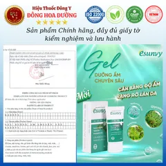GEL DƯỠNG ẨM ESUNVY (tuýp 50g) - Giúp cấp ẩm, dưỡng ẩm, phục hồi da; Làm dịu mát, giảm ngứa rát, ngăn ngừa lão hoá da