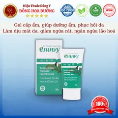 GEL DƯỠNG ẨM ESUNVY (tuýp 50g) - Giúp cấp ẩm, dưỡng ẩm, phục hồi da; Làm dịu mát, giảm ngứa rát, ngăn ngừa lão hoá da