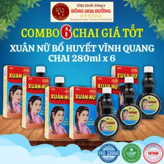 COMBO 06 CHAI XUÂN NỮ BỔ HUYẾT VĨNH QUANG (chai 290ml x5) - Giúp bổ huyết, điều kinh, đẹp da, giảm nám - ĐÔNG HOA ĐƯỜNG