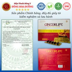 GINCORLIFE ÍCH NHÂN (hộp 60 viên) - Bổ sung vitamin và dưỡng chất từ Hồng sâm, Linh chi giúp ăn ngon, tăng sức đề kháng 813091
