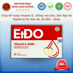 VITAMIN EtDO (hộp 30 viên) - Giúp bổ sung vitamin E, chống oxy hóa, làm đẹp da; Người bị lão hóa  da, da khô nhăn