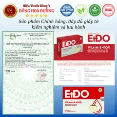 VITAMIN EtDO (hộp 30 viên) - Giúp bổ sung vitamin E, chống oxy hóa, làm đẹp da; Người bị lão hóa  da, da khô nhăn
