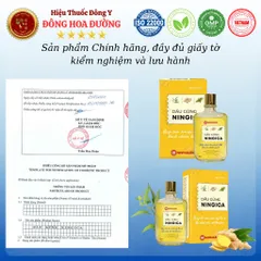 DẦU GỪNG NINGICA (chai 20ml) - Giúp làm ấm da cơ thể; Giảm say xe, cảm cúm, sổ mũi, đau bụng, tê mỏi - ĐÔNG HOA ĐƯỜNG