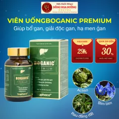 Viên uống bổ gan Boganic Premium (hộp 30 viên) - Giúp giải độc gan, hạ men gan, chống oxy hoá, người dùng nhiều bia rượu