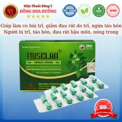 VIÊN TRĨ TRISELAN+ (hộp 30 viên) - Giúp làm co búi trĩ, giảm đau rát do trĩ, ngừa táo bón - ĐÔNG HOA ĐƯỜNG