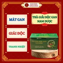 TRÀ GIẢI ĐỘC GAN NAM DƯỢC (hộp 30 gói) - Giúp mát gan, thanh nhiệt, giải độc gan - Thuốc Bắc ĐÔNG HOA ĐƯỜNG