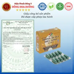 THÔNG HUYẾT ĐIỀU KINH ĐẠI HỒNG PHÚC (hộp 20 viên) - Hỗ trợ phụ nữ bị huyết ứ gây kinh nguyệt không đều - ĐÔNG HOA ĐƯỜNG