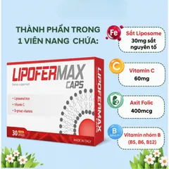 Sắt Liposome Lipofermax Ý - Giúp Bổ Máu, Dễ Hấp Thu, Ann Toànn Cho Mẹ Bầu, Sau Sinh, Người Lớn.