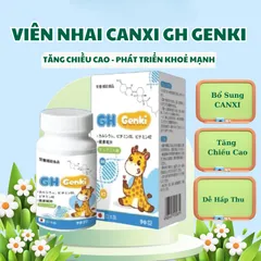 VIên Nhai Canxi GH Genki Nhật Bản - Viên nhai hỗ trợ tăng chiều cao cho bé hộp 90 viên